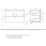 Тумба под раковину BELBAGNO DUE DUE-800-2C-SO-SAT-P 80,6 см